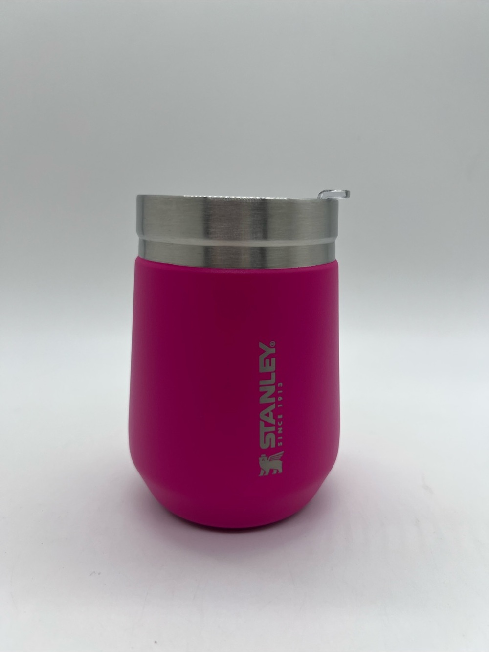 Stanley 10 ounces vibrant pink tumbler with clear lid